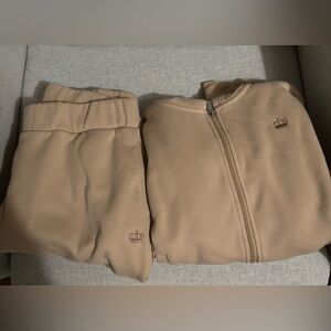 Juicy Couture Tan Hoodie Jacket with sweatpants tracksuit